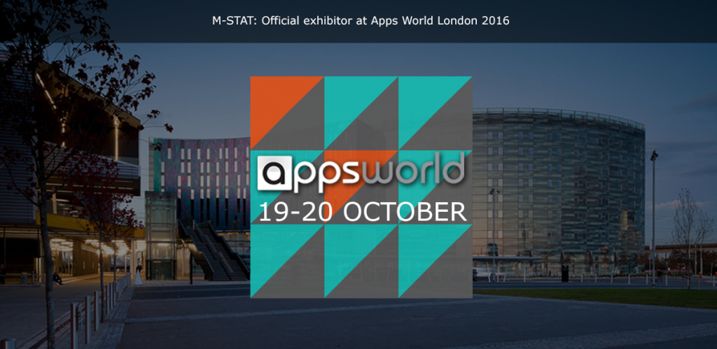MSTAT: Official exhibitor στο Αpps World London 2016!