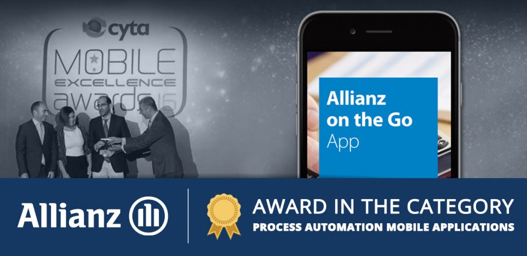 Award for the Allianz on the Go mobile app