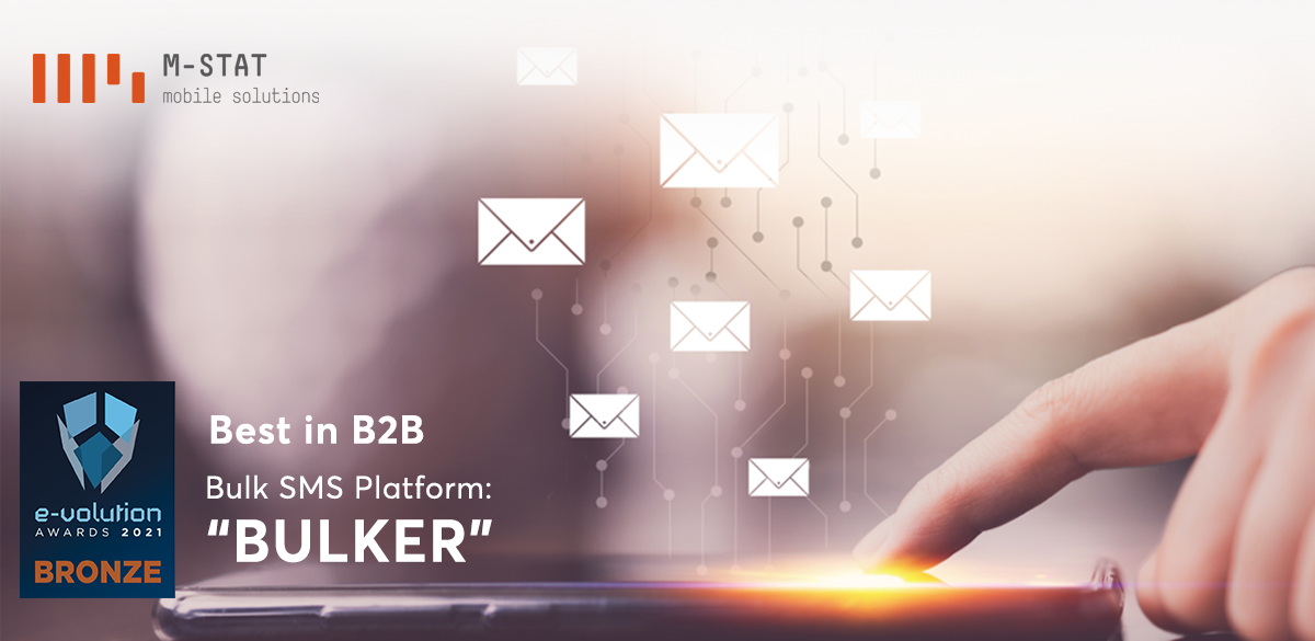 “BEST IN B2B” award was given to Bulk SMS Platform “Bulker”