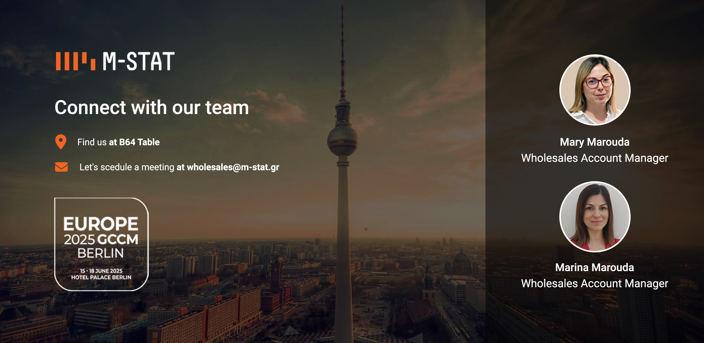 MSTAT at GCCM Europe 2025 in Berlin